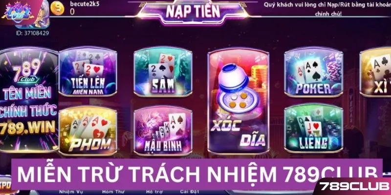 Miễn trừ trách nhiệm 789CLUB mang ý nghĩa quan trọng